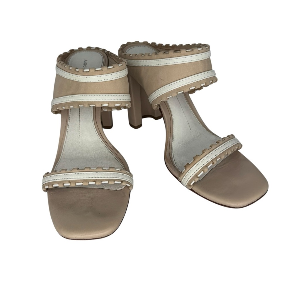 Antonio Melani Sarville leather mule heeled sandals